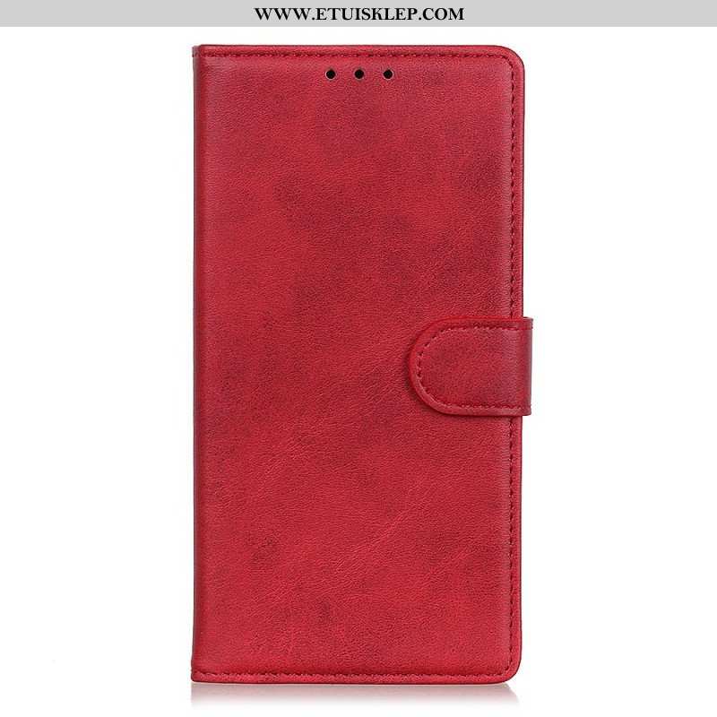 Etui Folio do Vivo Y76 5G Efekt Matowej Skóry